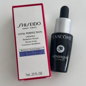 Lancôme Génifique Ultimate & Shiseido Vital Perfection LiftDefine Serum Minis